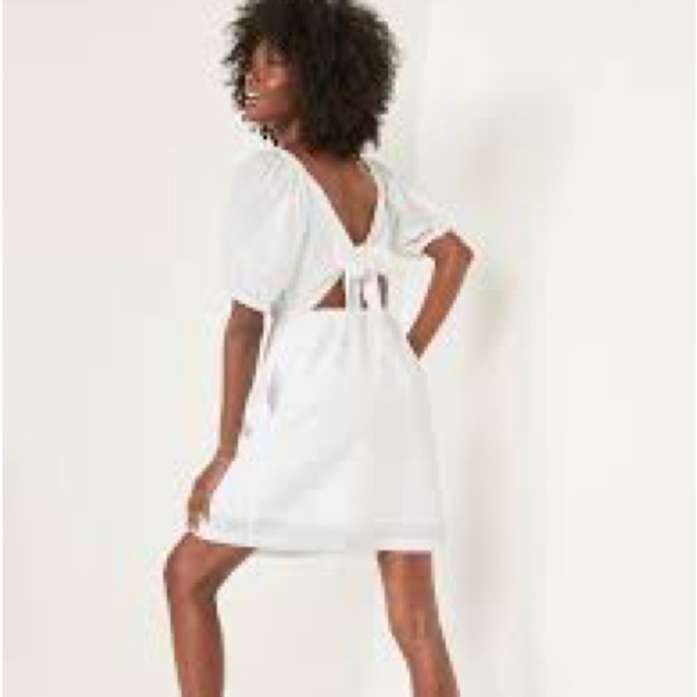 white open back summer dress